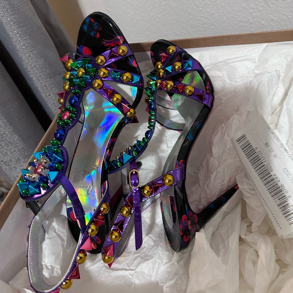 Colorful Studded Women's Heels